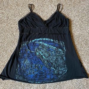 Lucky Thirteen | Mermaid Ship Tank | XL | Black